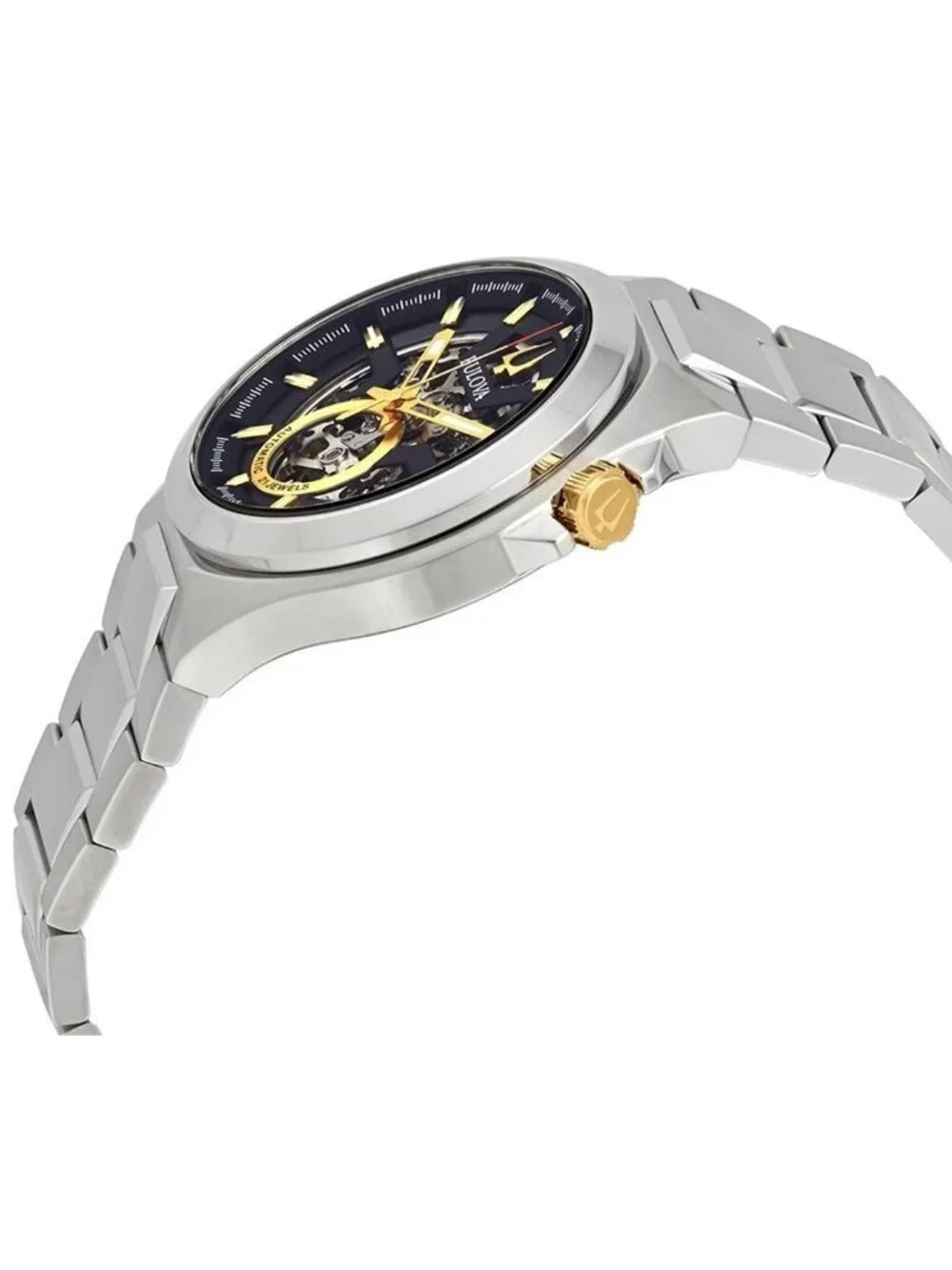 NWT Bulova Maquina Black-Skeleton Dial Automatic Men's Watch